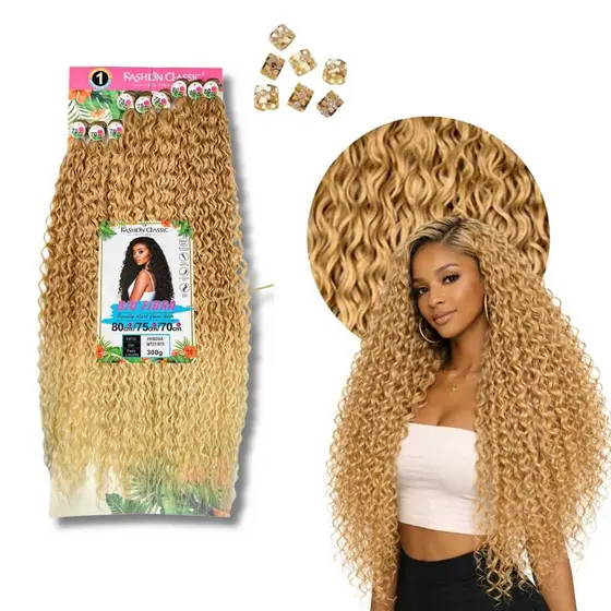 Cabelo Fashion Classic Tela Cacheado Entrelace Fogosa 80cm 300g Bio Fibra