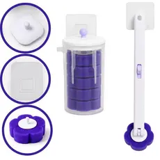 Escova Sanitaria de Parede com Suporte Adesivo e Refis