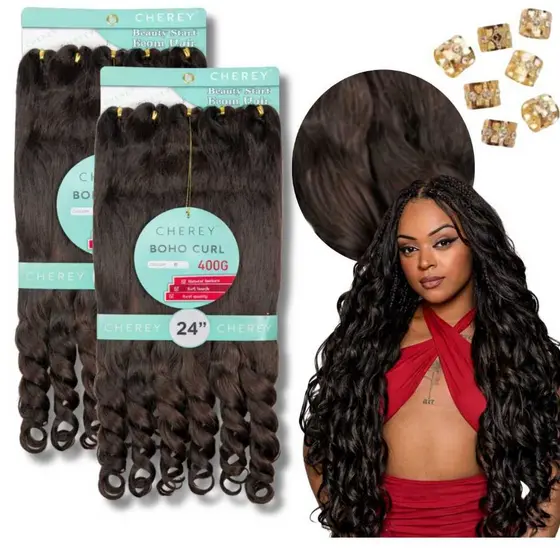 Kit 2 Cabelos Jumbo Boho Curl 400g Cacheado – Crochet Braids, Gypsy Braids