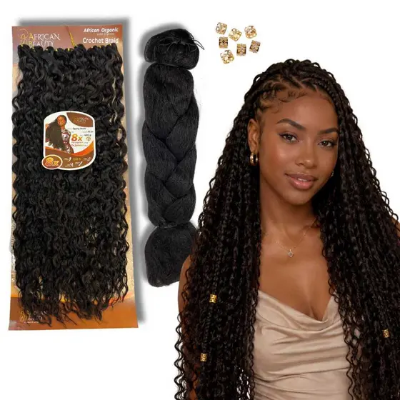 Cabelo Gypsy Braid Fibra Organica 75cm 400g E Jumbo African Beauty