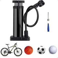 Bomba de Ar 2 Bicos Lorben com Pedal para Encher Pneu de Bicicleta Carro Moto Bola