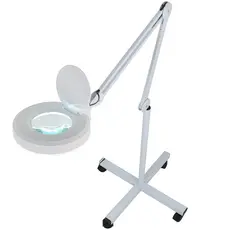 Lupa Luminária 120 Leds SMD Tripé Articulável Altura Regulável 4 Rodas Estética Lorben