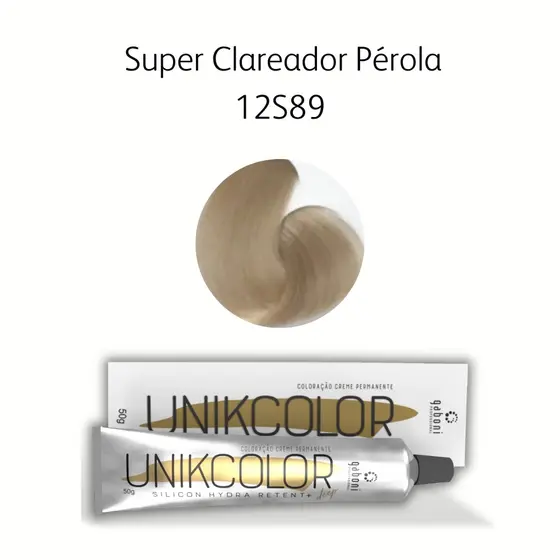 Coloração UnikColor 12S89 - Super Clareador Perola 50gr Gaboni Professional