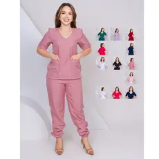 Scrub Feminino Hospitalar Acinturado Jogger