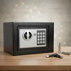 Cofre Digital Eletrônico Senha e Chave Para Dinheiro  Jóias Caixa Forte Pequena Casa Loja Escritório