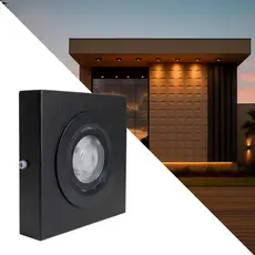 Spot Luminária Slim Sobrepor Teto Beiral Alumínio LED 7W Branco Quente Externo ST3250