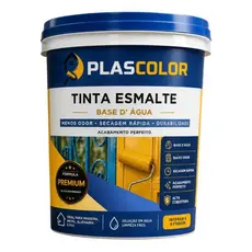 Tinta Esmalte Base D'Àgua Metais E Madeiras Brilhante 900ml - Plascolor