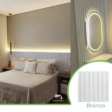 Kit 6m² Painel Ripado Branco 30x30 - 66 peças | Anti-impacto | Autocolant