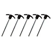 Kit 05 Pinos De Carga P/ Peso Academia Musculação 5/16 Preto