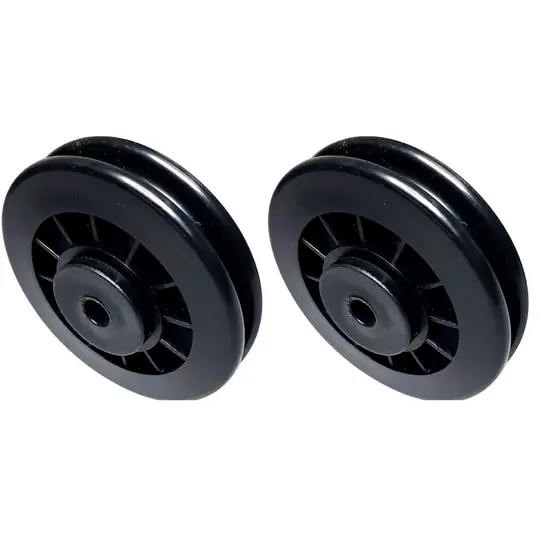 Kit 02 Roldanas PP 100mm completa bucha rolamento R 6202 para aparelho academia