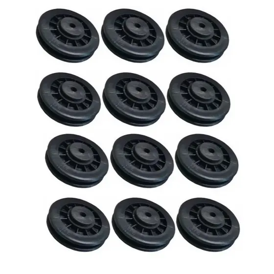 Kit 12 Roldanas Academia Com Rolamento Máquina Musculação Fitness para cabo de aço