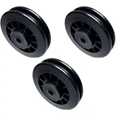 Kit 03 Roldanas PP 100mm completa bucha rolamento R 6202 para aparelho academia