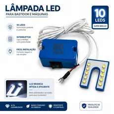 Luminaria Lampada Em U Com 10 Leds Para Maquina De Costura (BIVOLT)