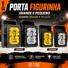 MINI Porta Figurinhas p/ Álbum da Copa do Mundo 2026 - Caixa Organizadora FIFA