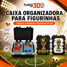 2 Divisórias Porta Figurinhas p/ Álbum Copa do Mundo 2026 - Caixa de Figurinha - Estojo Organizador de Figurinha