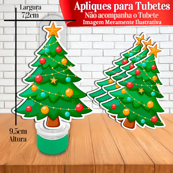 Apliques para Tubete  Árvore de Natal