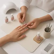 Tapete Manicure 80x40cm Suporte P/Unha Mãos Antiderrapante Lavável Profissional