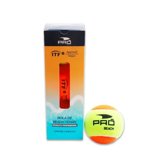 Bolas Bolinhas De Beach Tennis PRO Kit 3 Unidades Na Caixinha - Aprovado ITF Stage 2