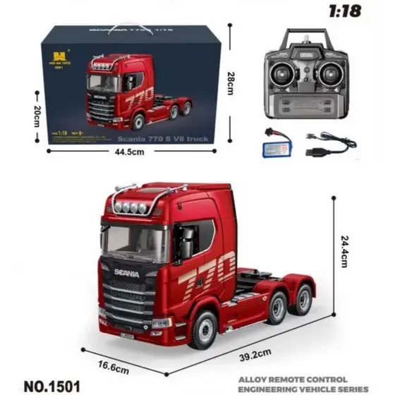 Caminhão Huina 1501 - Modelo Scania 770s - Rc - Realista