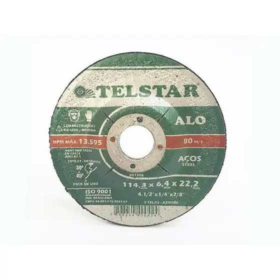 Disco de Desbaste para Aço 4.1/2" 114,3x6,4x22,2mm