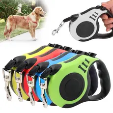 Coleira Guia Retrátil 5 Metros Pets Cachorro Cães Gatos Resistente Com Trava Até 11.33kg