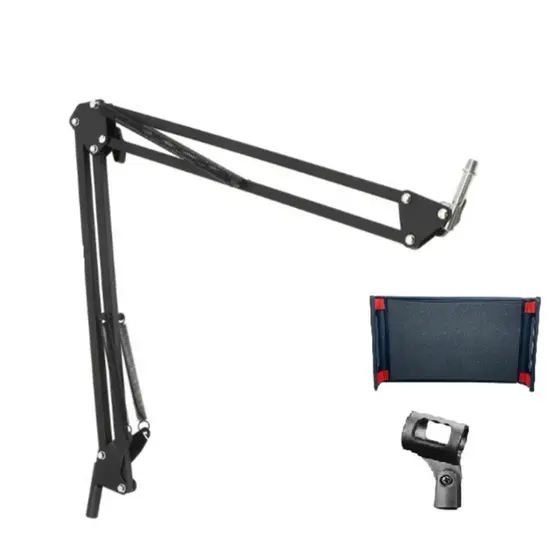 Braço Suporte Pedestal Mesa Microfone Tablet Celular Grande