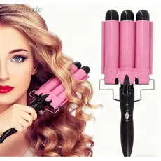 Chapinha Triondas Ondulador Formador Triplo 22mm Modelador de Cachos Onda Cabelo Cerâmica 200°C