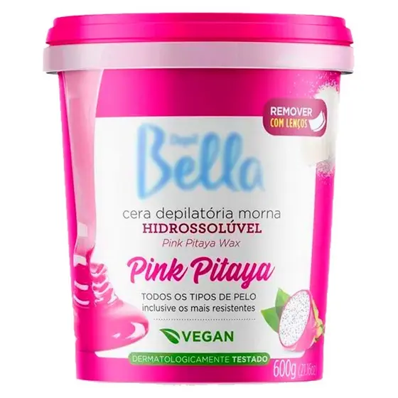 Cera Depilatória Hidrossolúvel Pink 600g  - Depil Bella