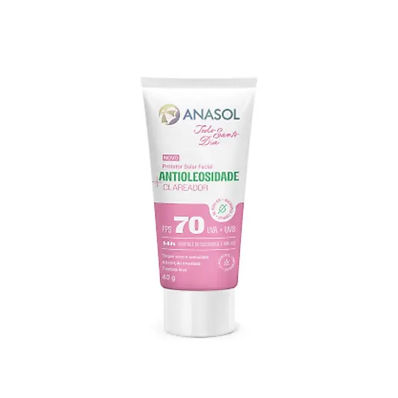 Protetor Solar Facial TSD Clareador FPS70 40g - Anasol