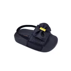 Chinelo Sandália Slide De Elástico Infantil Bebê Menina Brilho Glitter Papete Chinelinho K128