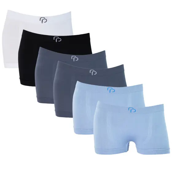 Kit 6 Cuecas Boxer Infantil Menino Microfibra Lisa Sem Costura