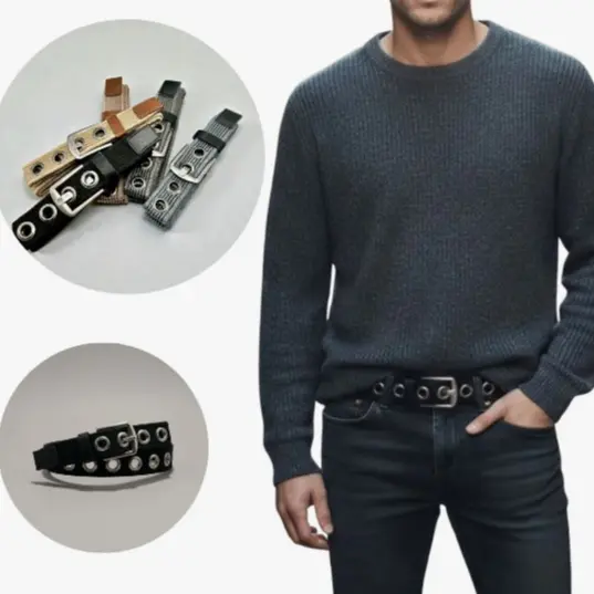 Cinto Masculino De Tecido Ajustável Casual Confortável Estilo Para Homens 110cm