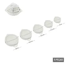 Kit Forma Para Pastel de Plastico 5 Tamanhos