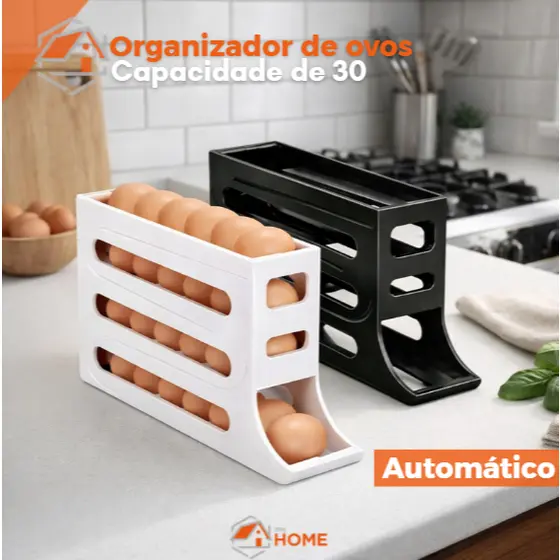 Porta Ovos Automático 30 Unidades Organizador De Geladeira