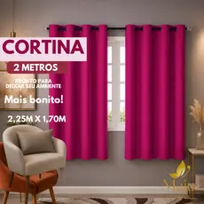 Cortina 2m Quarto e Sala com Ilhós – Tecido Leve | Maju Enxovais