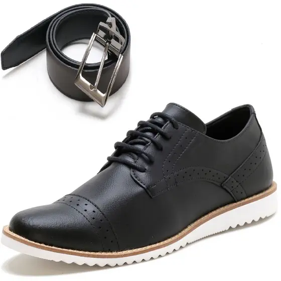 Sapato Oxford Marculino Estilo Inglês com Cinto