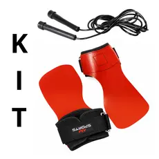 KIT Hand Grip Palmar Cross Competition 1 Corda de Pular  - Par de Luva lançamento competição promoção