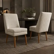 Kit 2 Cadeiras de Jantar Maria Linho Cores - Meu Lar Decorações