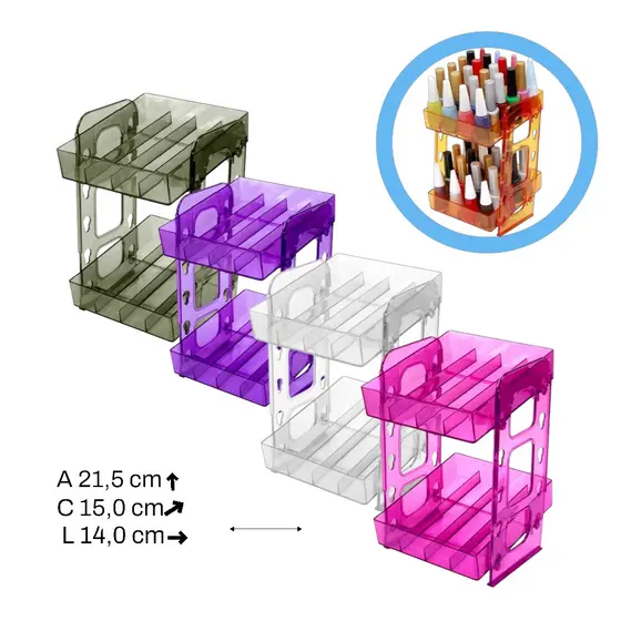 Mini Display Esmaltes Organizador Prateleira Suporte Porta Objetos