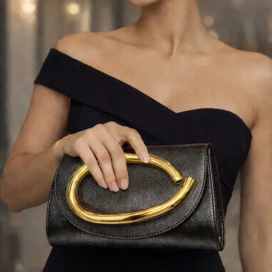 Bolsa Clutch Feminina Dourada Luxo Festa Casamento Elegante