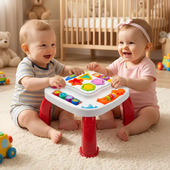 Mesa Infantil Mesinha Didática Divertida Brinquedo Educacional Bebê Atividades De Montar Interativa