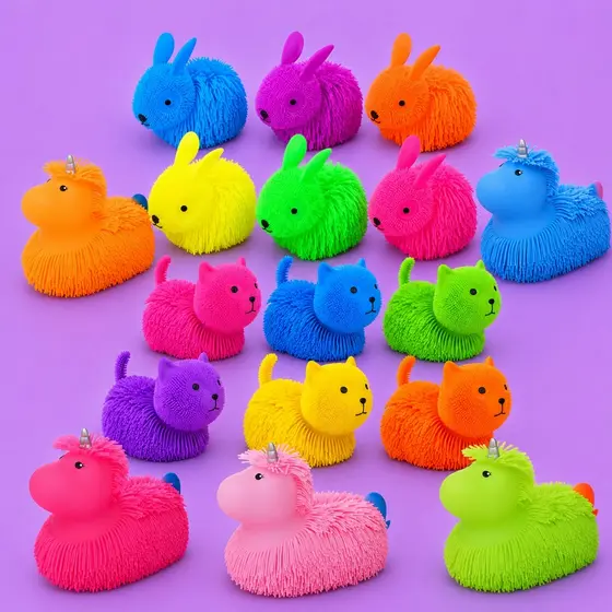 Coelho Gato Unicórnio Pelúcia Com Led Antiestresse Brinquedo Sensorial Brilha Infantil fofo Macio de Apertar Crianças