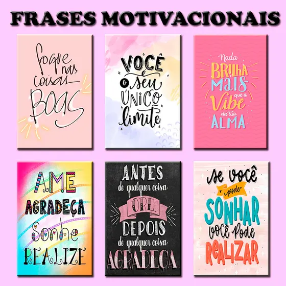Frase Bonitas - Placas Decorativas quadros com Frases motivacionais fé amizade amor gratidão Para Decoração 13X9cm