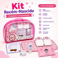 Kit Recém Nascido Bebe Reborn Acessórios Bonecas Bolsa Maternidade Fralda Trocador Pomada Brinquedos