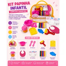 Kit papinha Acessórios de Boneca Bebê Reborn Bolsa Infantil Massinha Molde Suco magico ED1 Brinquedo