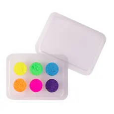 Maquiagem paleta sombra 6 cores neon com glitter Festa Carnaval Infantil Make menina