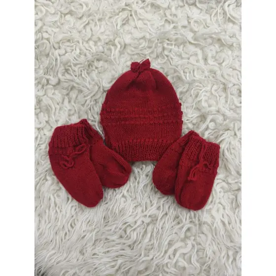 Kit lãzinha, touca luva e sapatinho - MENINA E MENINO BEBÊ.