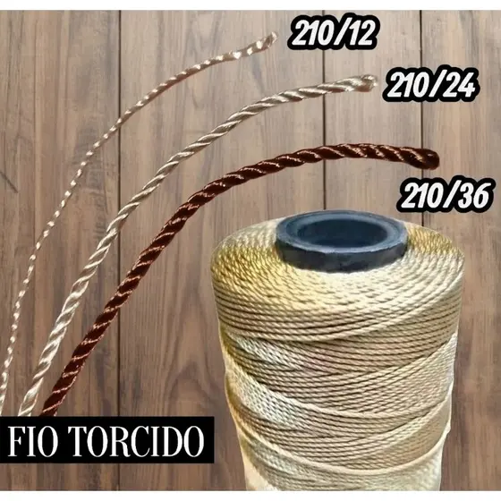 1 Rolo Fio Torcido 210/24 para terço e Artesanato 360 metros - São Francisco