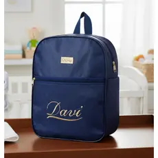 Mochila Personalizada Com Nome Do Bebê Maternidade Moderna Espaçosa