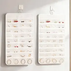 【Grande Capacidade】Organizador de Joias 80 Bolsos – Porta Bijuterias Prático e Funcional! WM